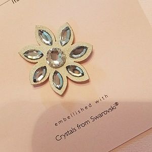Swarovski flower pin